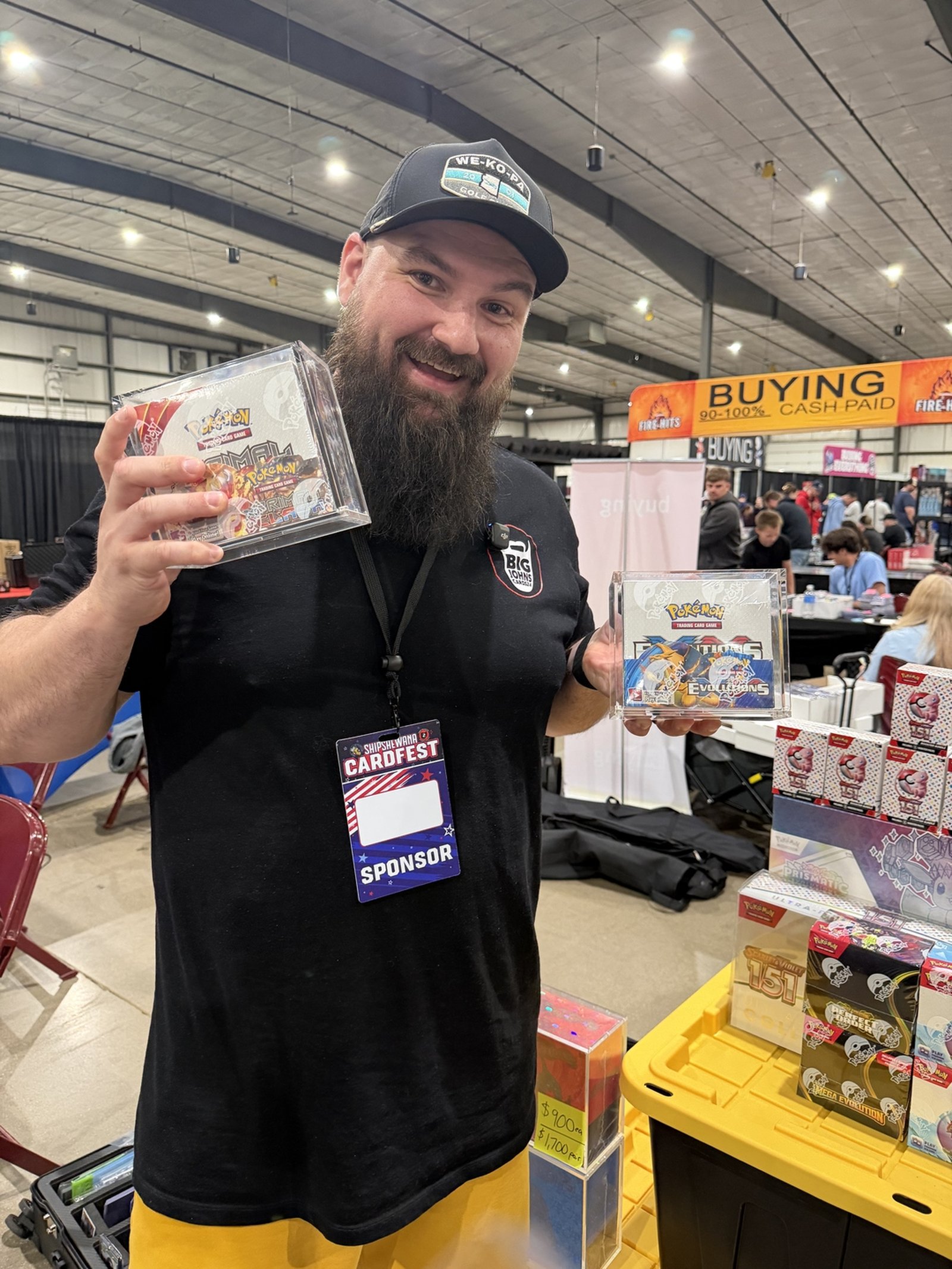 John Isner — Big John's Cards — at the booth